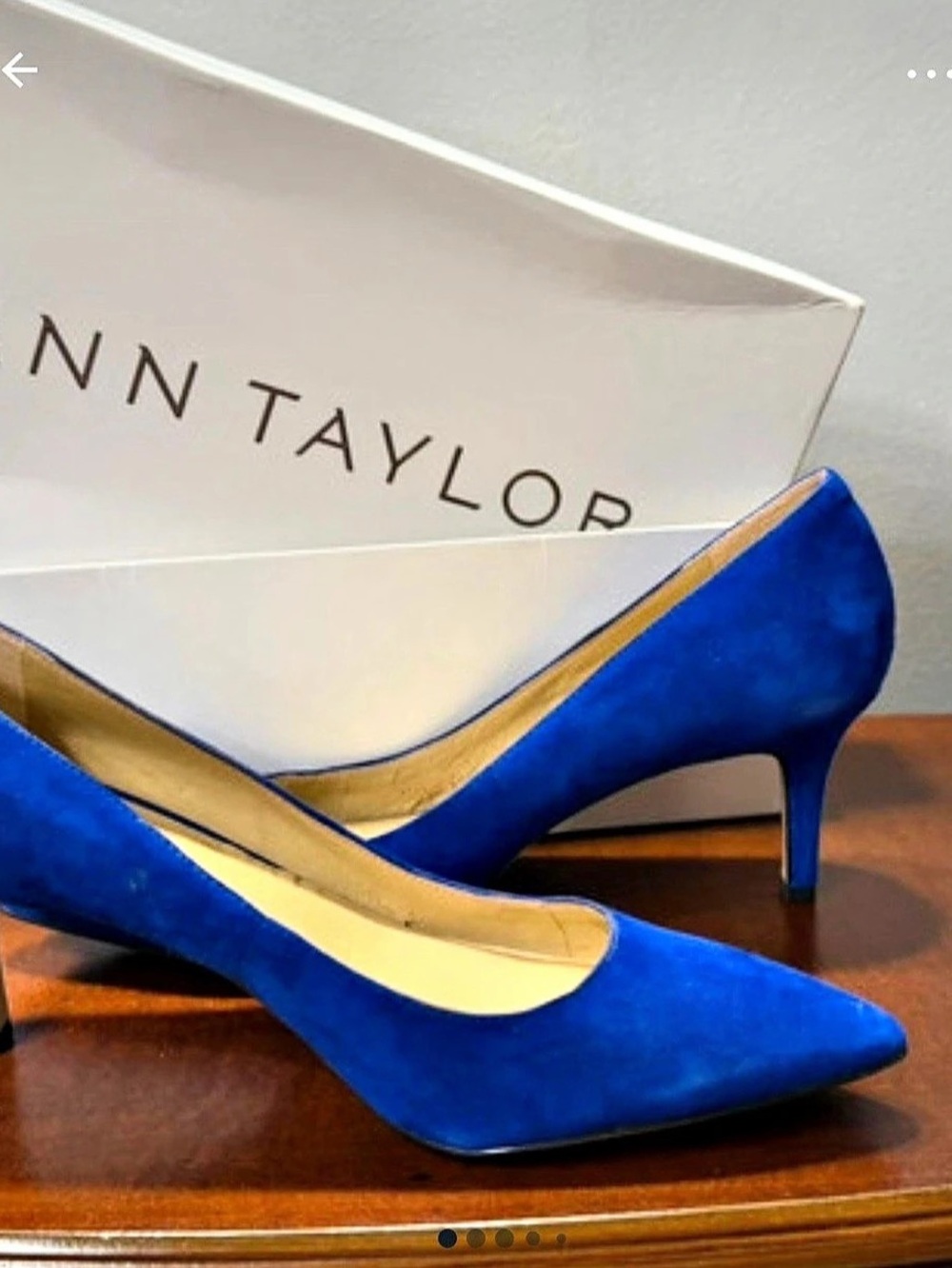 Ann Taylor Eryn2 Suede Kitten Pump Suede Kitten Pumps in Blue US 7